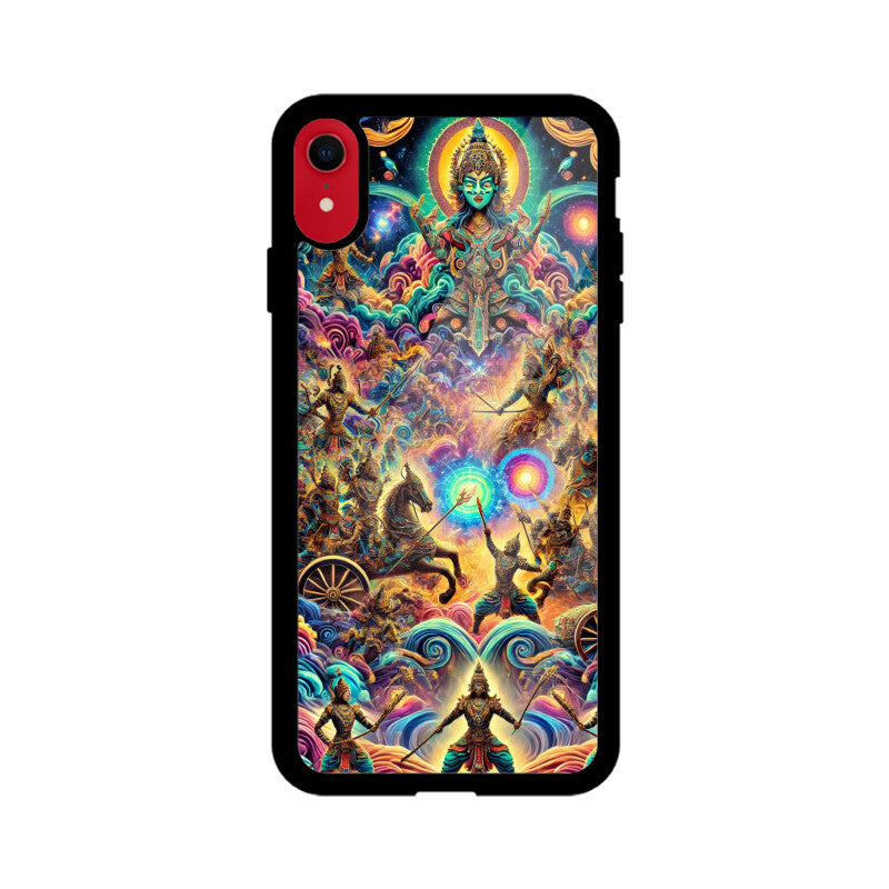 Epic Mahabharata White Glass Case